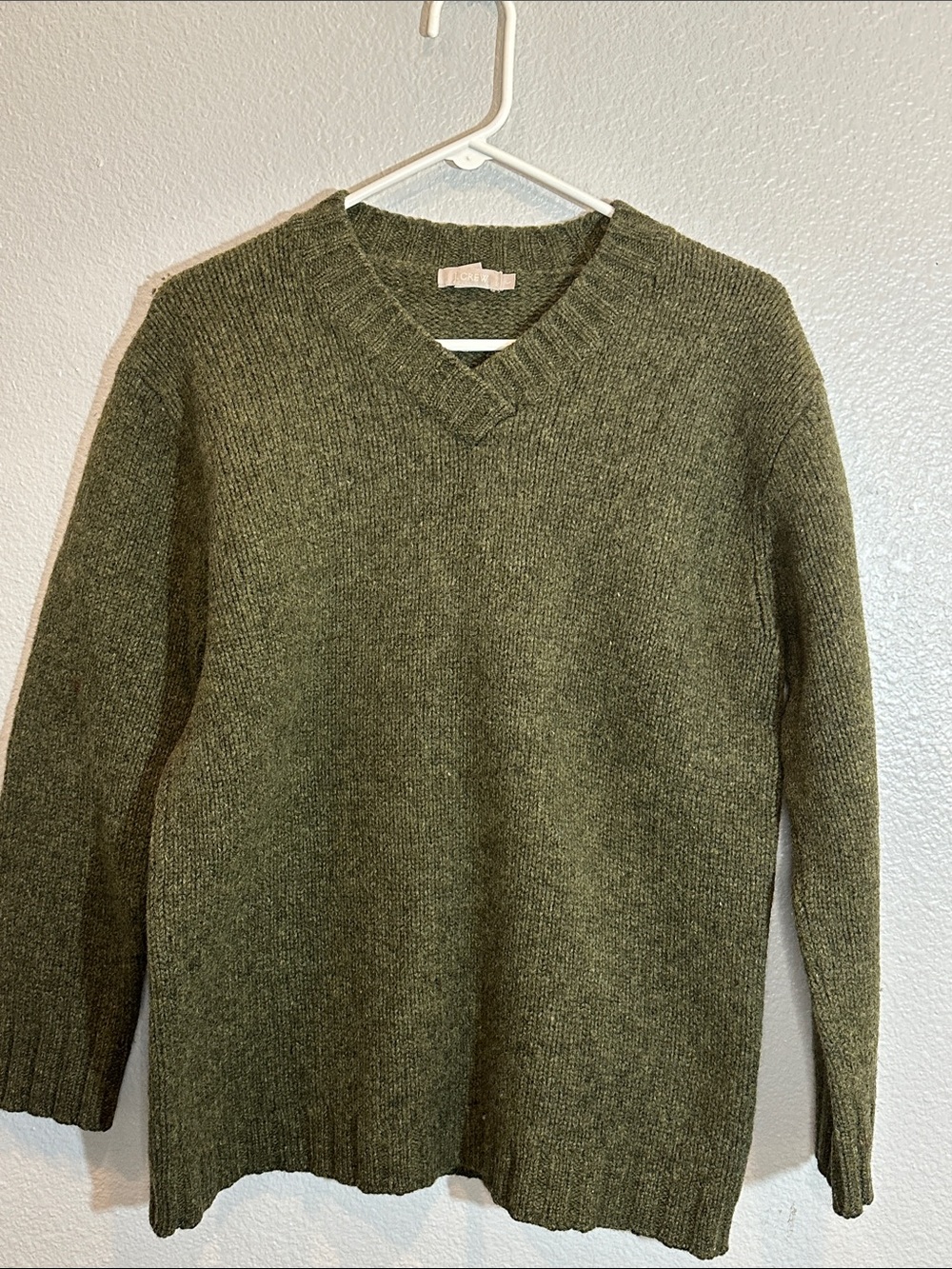 J.Crew 100% Wool Sweater Olive Size L